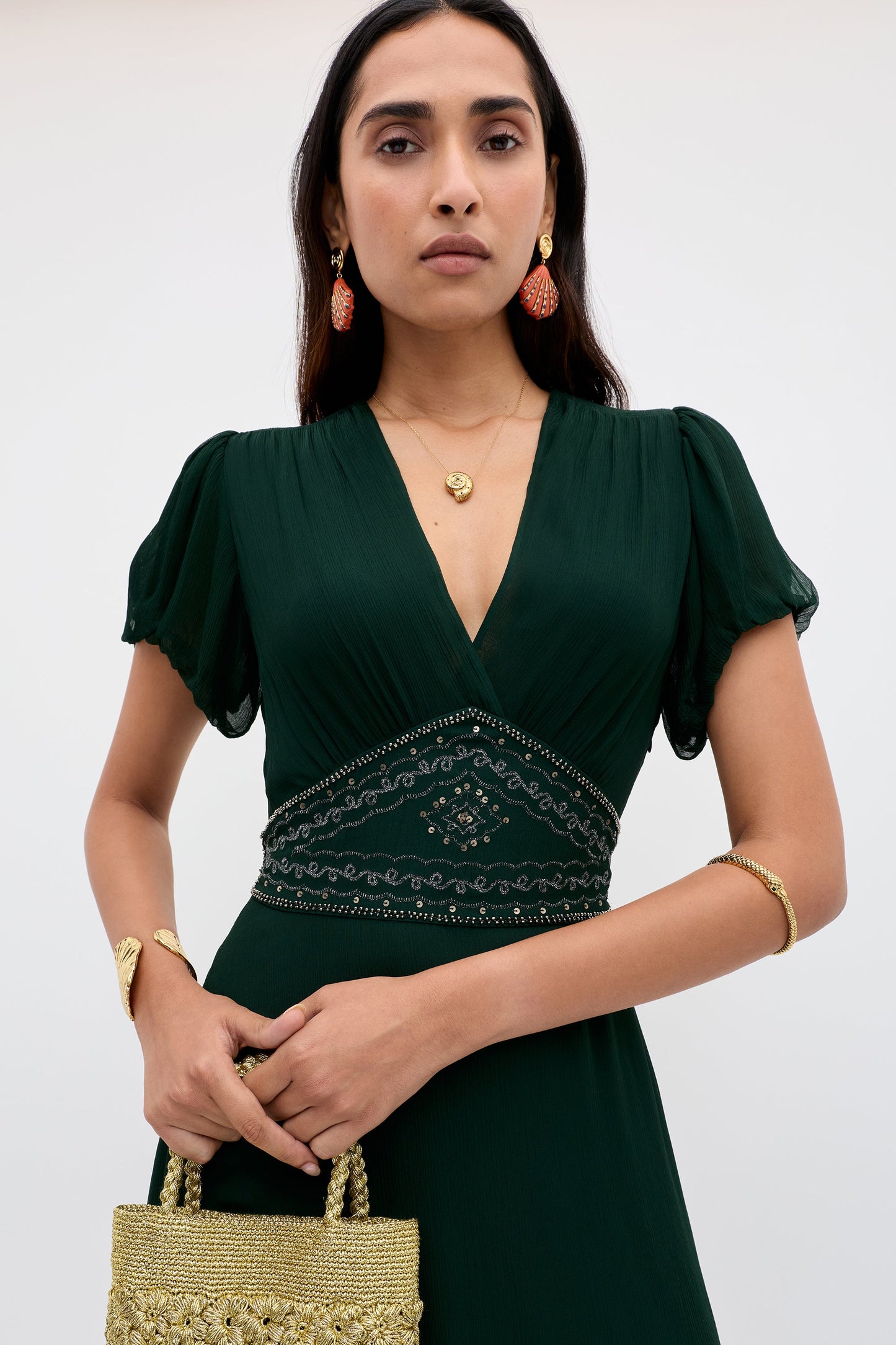 Corrine - Diana Embellishment Forest Green