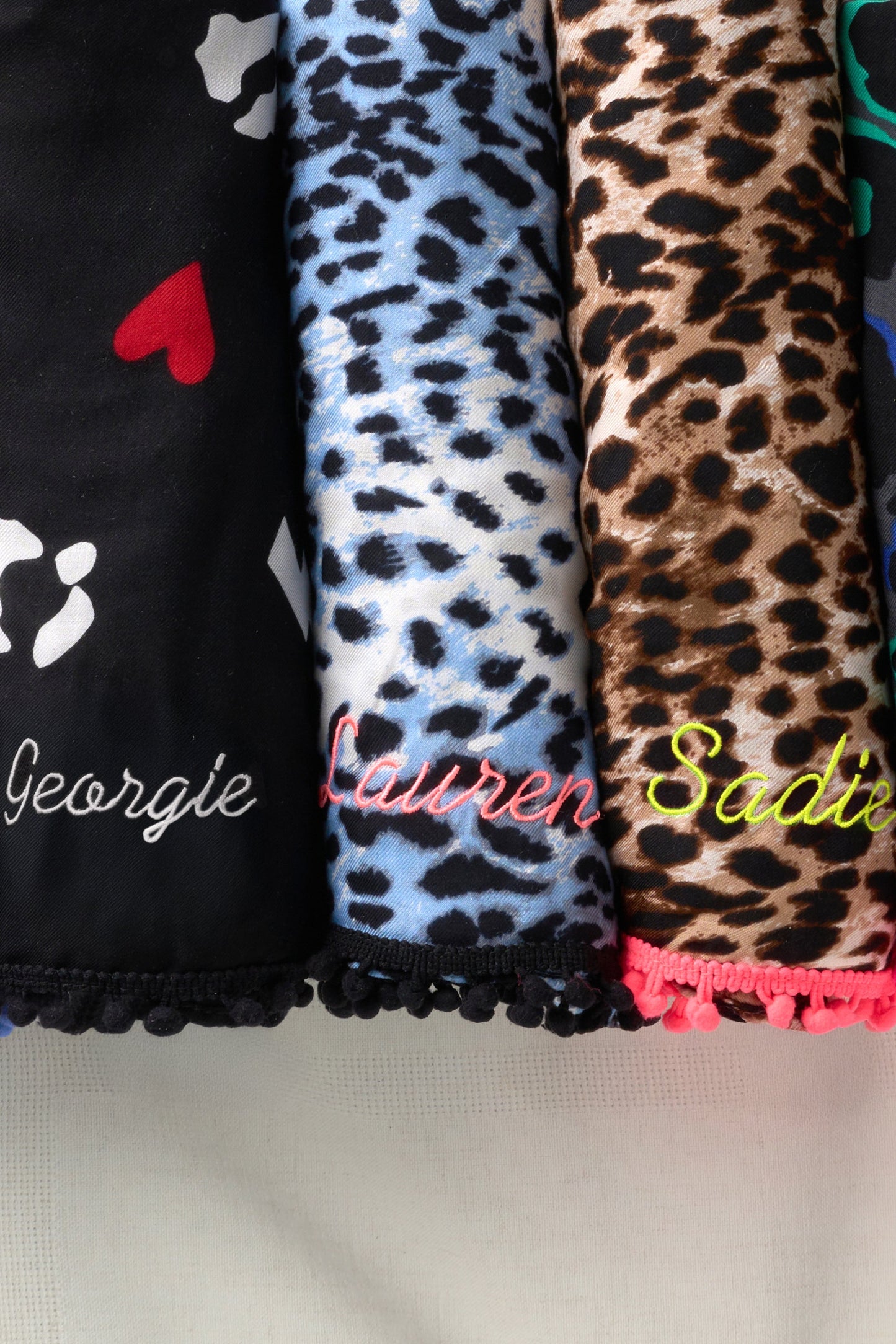 Grey with Pink and Green Pop Leopard Charity Super Scarf