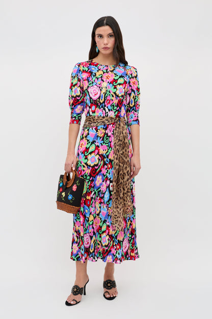 Jess - Ikat Bloom Charcoal