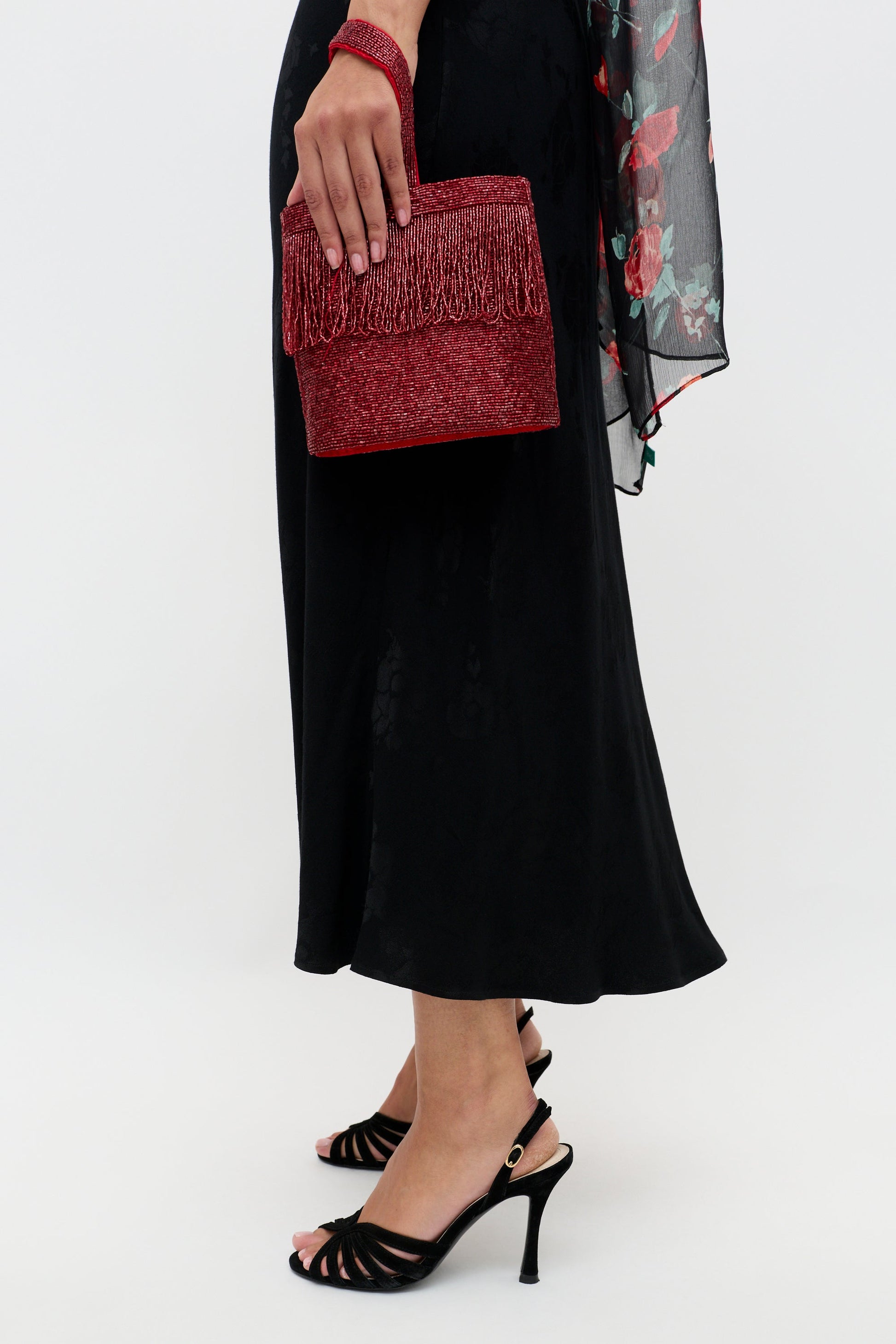 Sandrine - Black Poppy Jacquard
