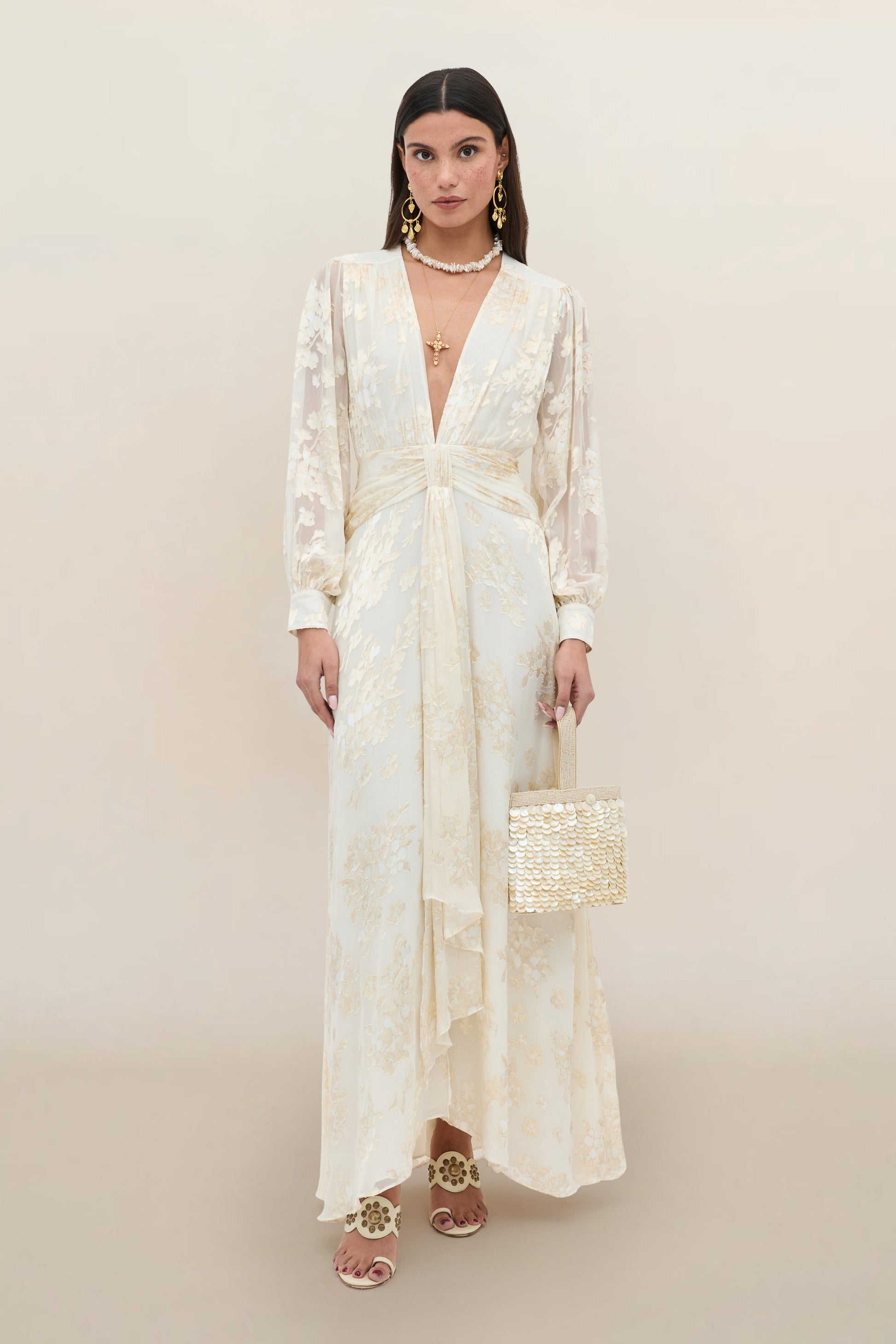 Meera -  Bouquet Devoré Cream