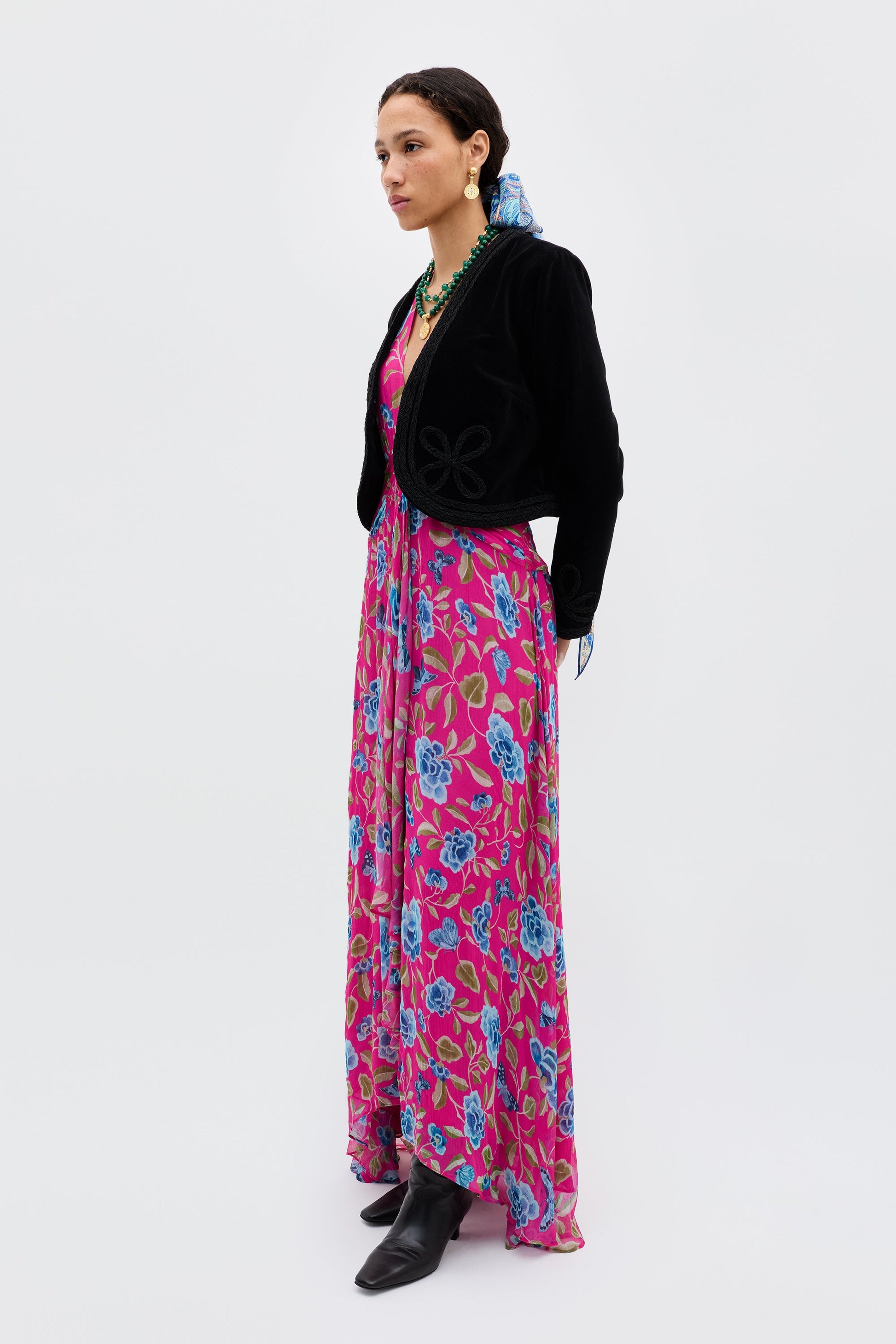 Meera - Butterfly Floral Magenta