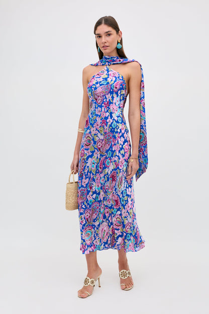 Hayley - Cara Floral Devore Blue