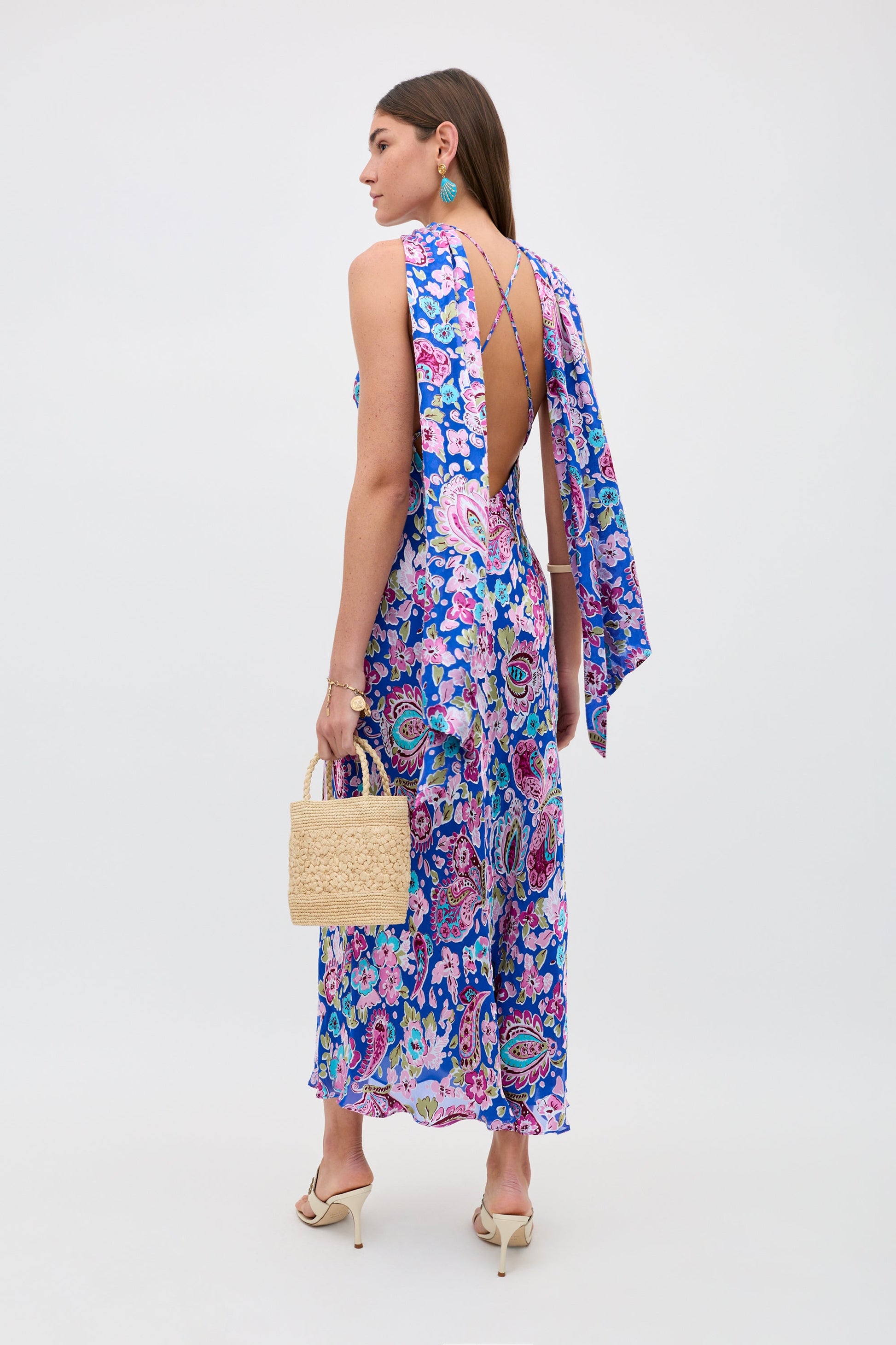 Hayley - Cara Floral Devore Blue