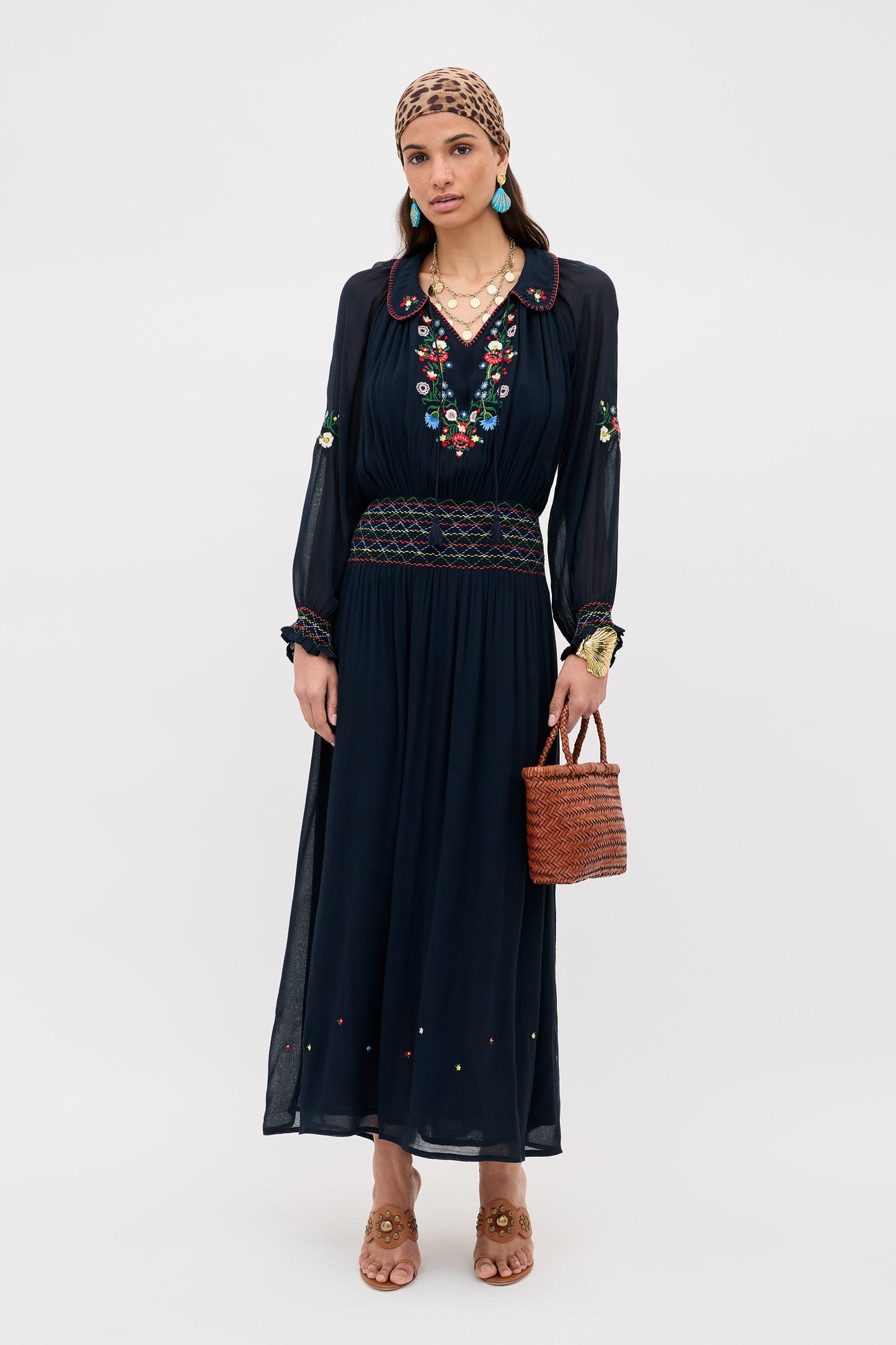 Emilio - Petunia Embroidery Navy