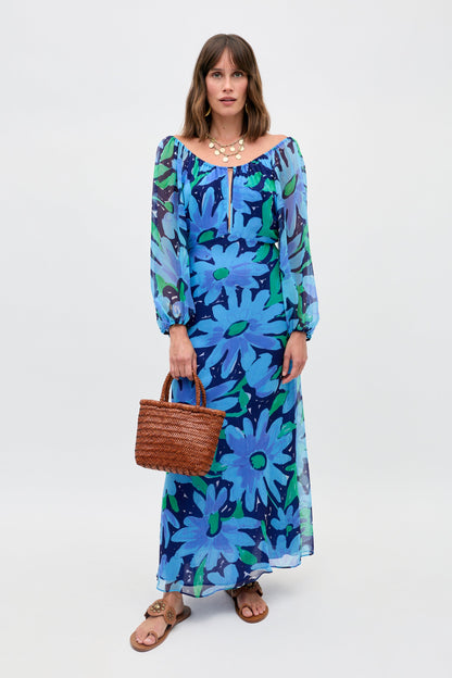 Nikolette - Danish Floral Blue