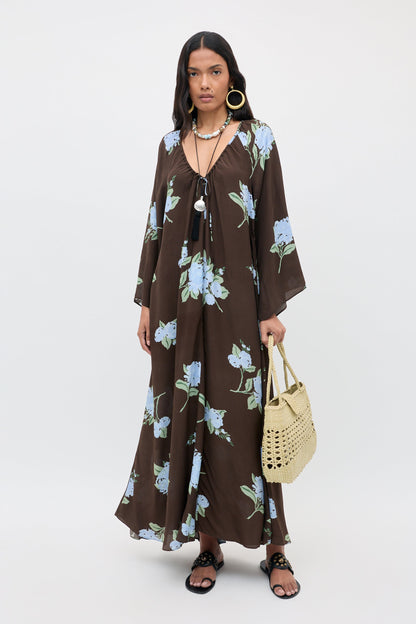 Lianne - Peonies Scatter Brown