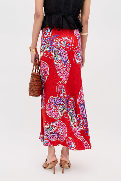 Kelly - Butterfly Bloom Jacquard Red