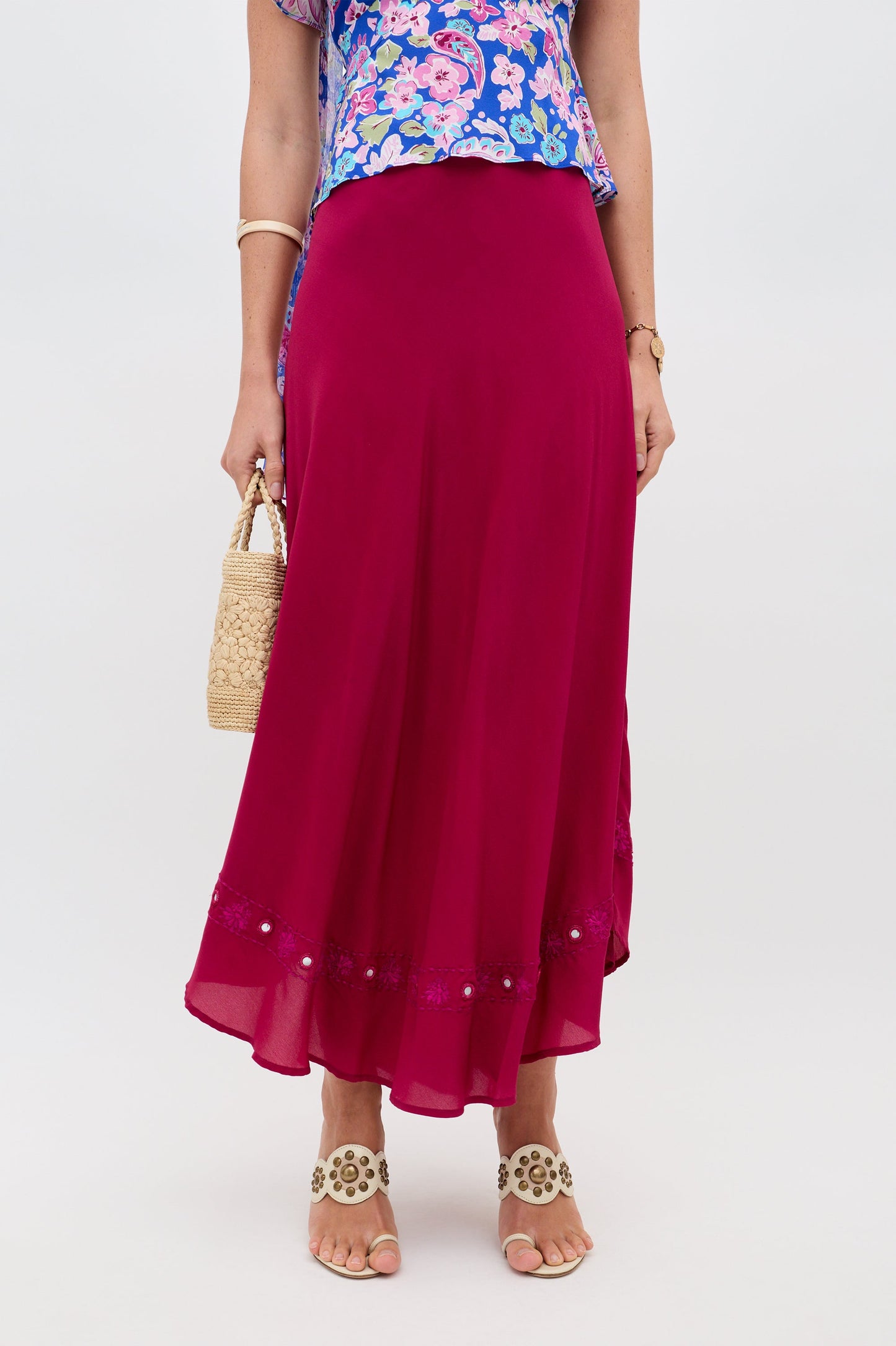 Rudy - Mirror Embellishment Magenta Pink