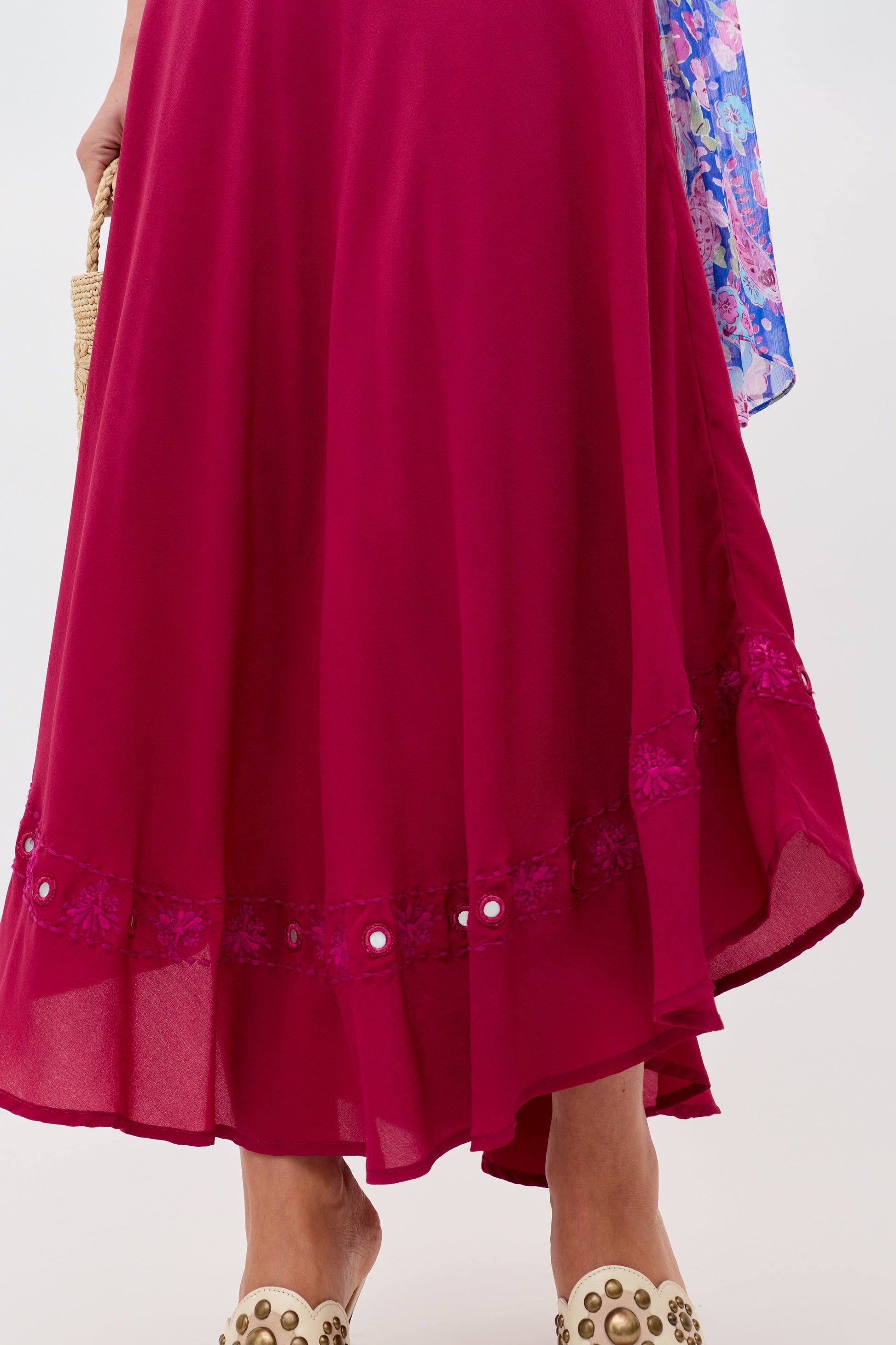Rudy - Mirror Embellishment Magenta Pink