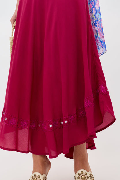 Rudy - Mirror Embellishment Magenta Pink
