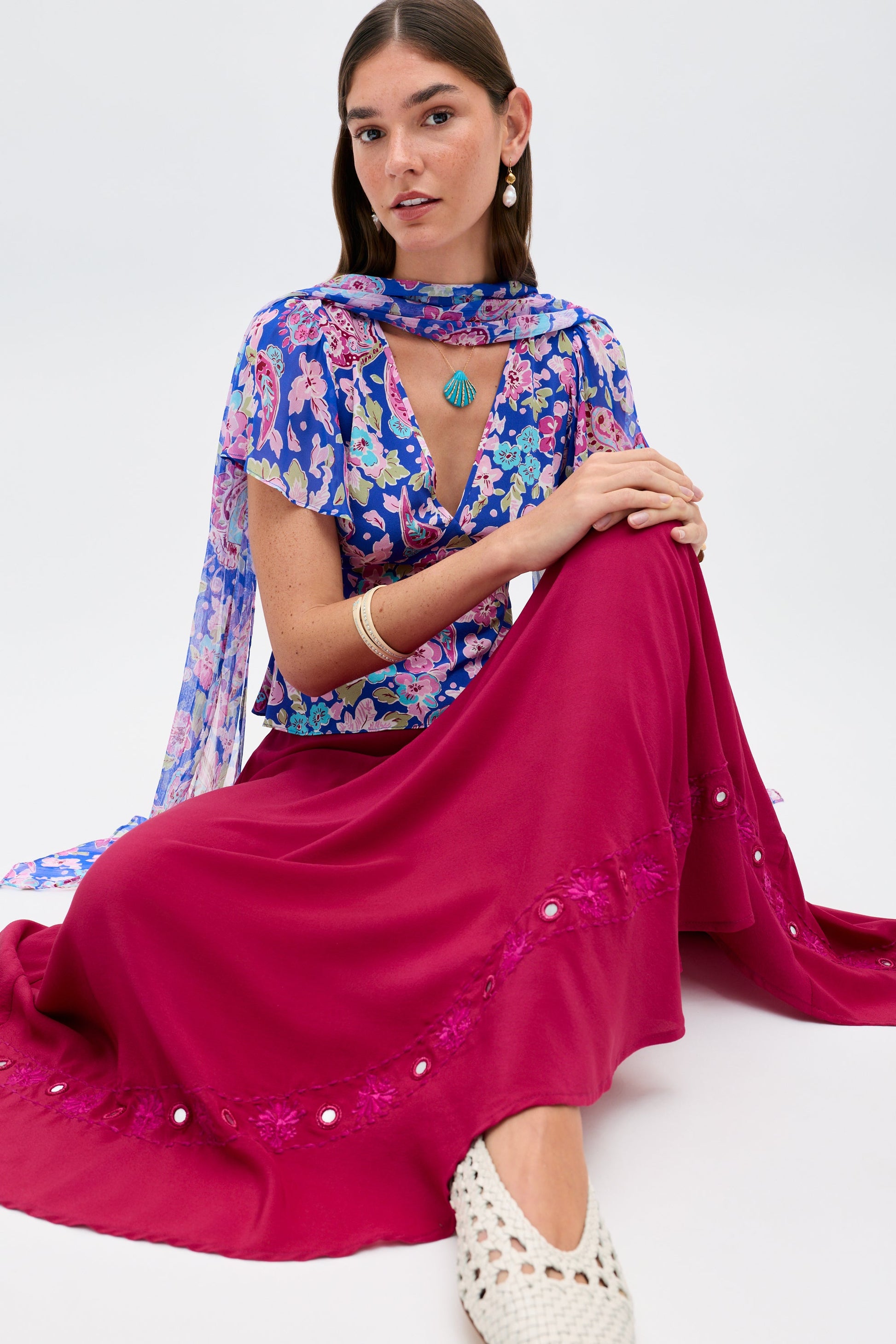Rudy - Mirror Embellishment Magenta Pink