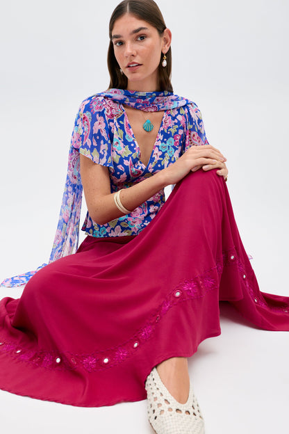 Rudy - Mirror Embellishment Magenta Pink