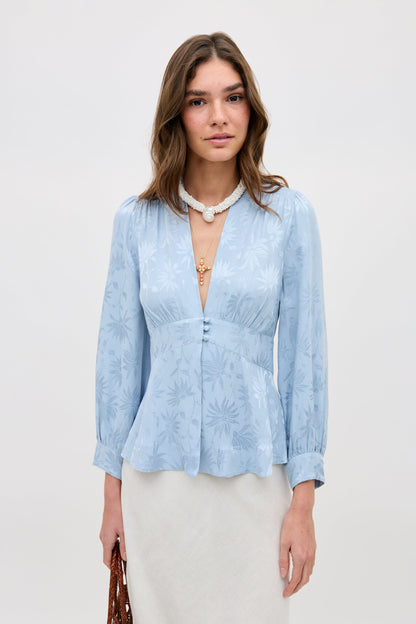 Lea - Daisy Jacquard Bluebell