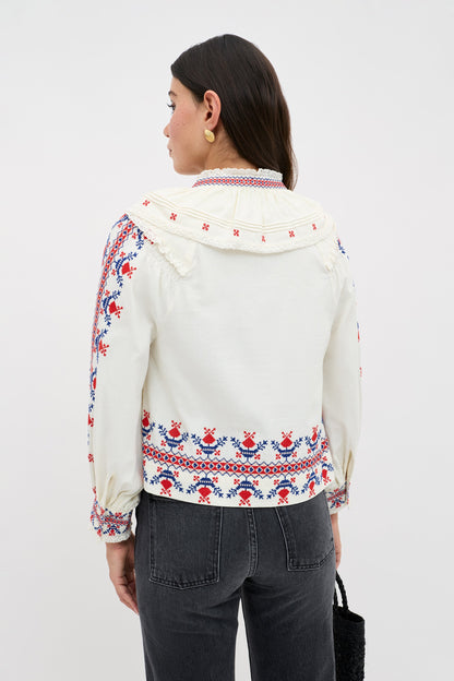 Brisella - Gea Geo Embroidery Cream