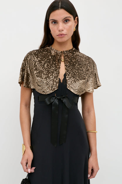 Evienne  -  Art Deco Embellishment Antique Gold