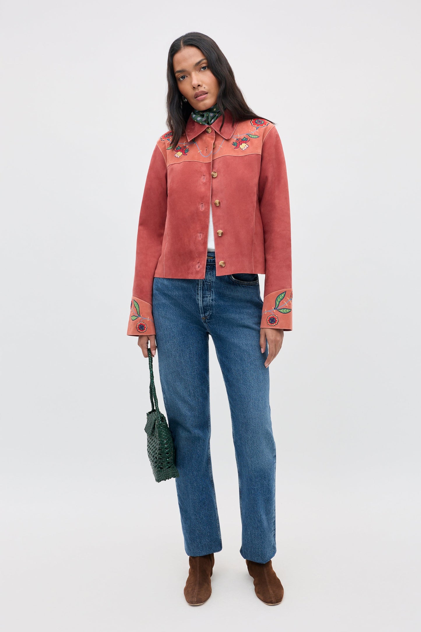 Karmen - Folk Bloom Appliqué Brown