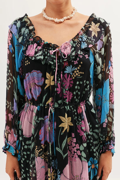 Alina  -  Bhatia Floral Black