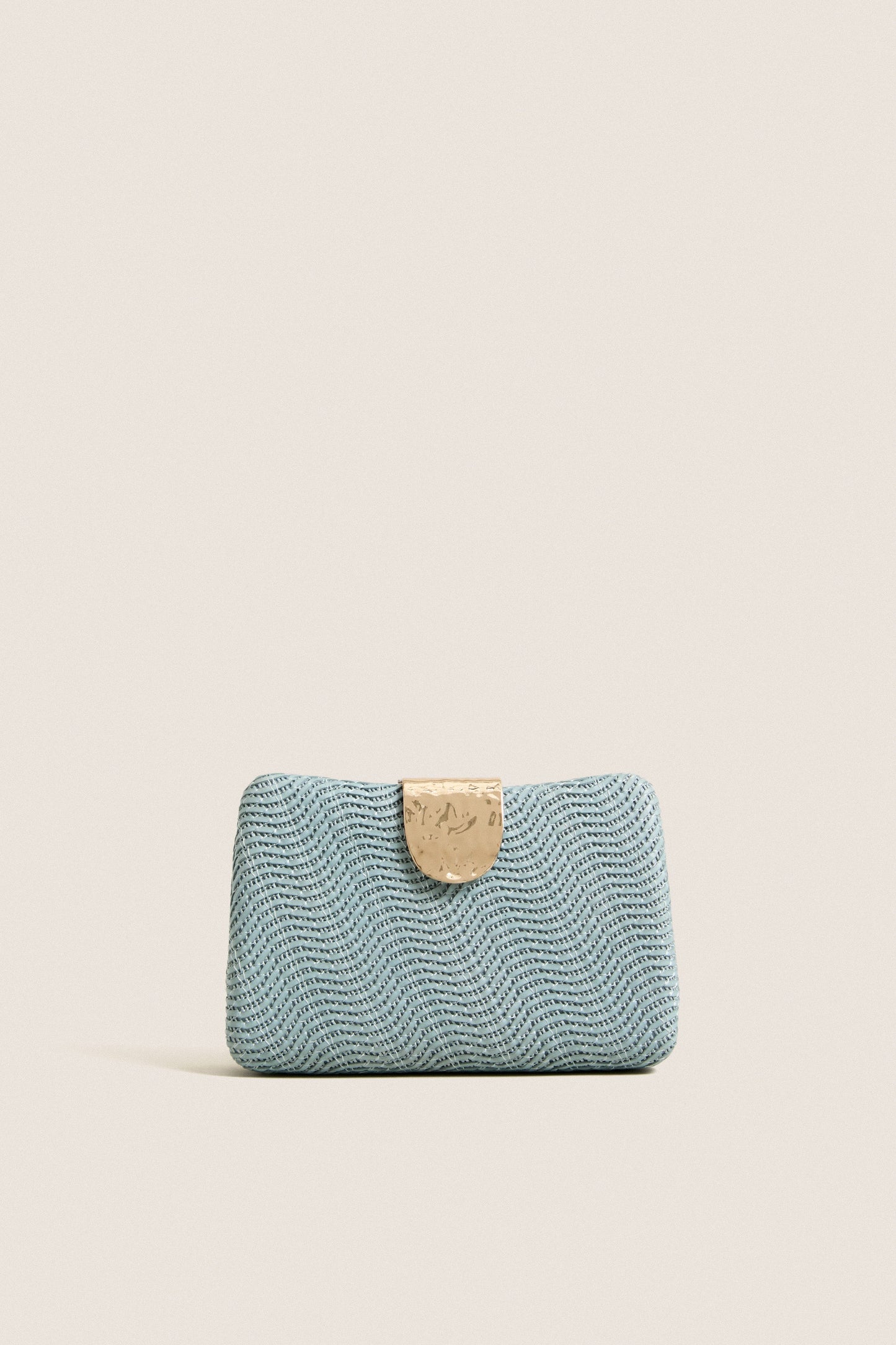 Blue Lindy Woven Clutch