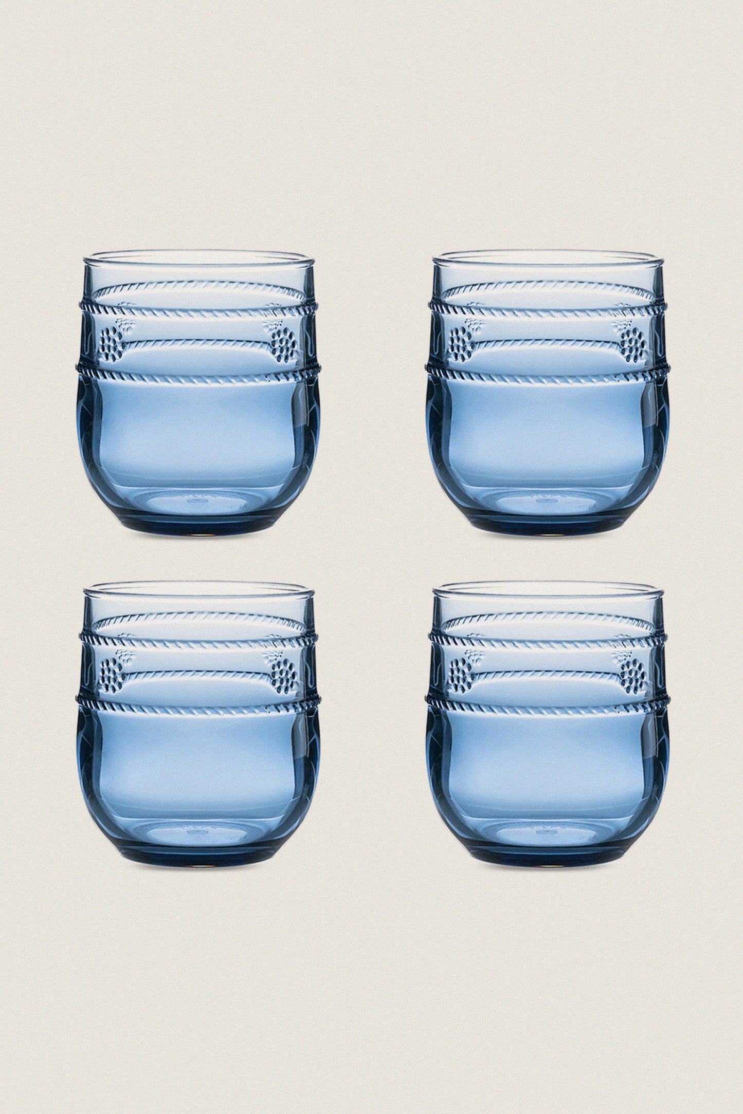 Blue Isabella Acrylic Small Tumbler Set of 4