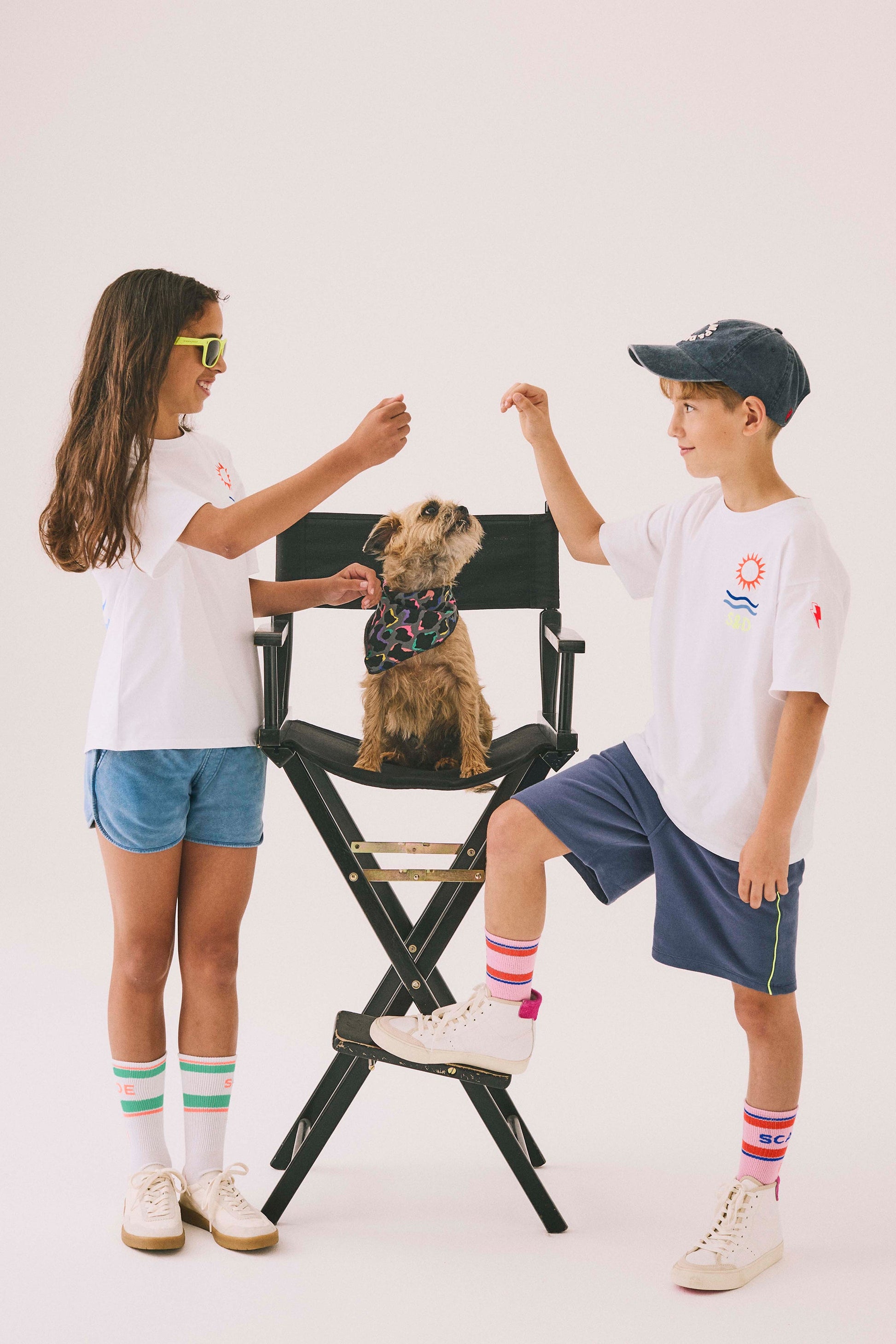 Kids White Sun Graphic T-Shirt