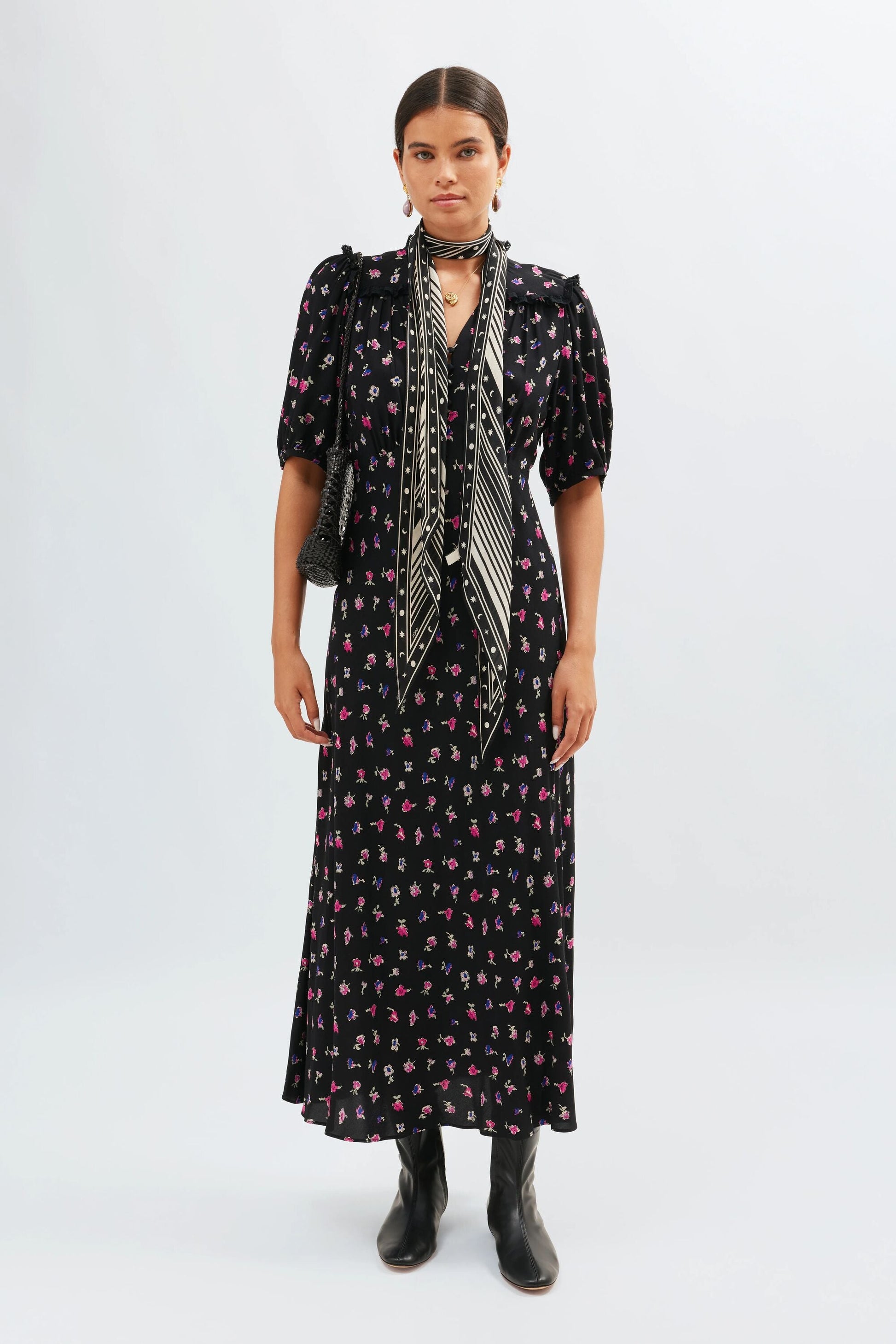 Gwen  -  French Ditsy Black
