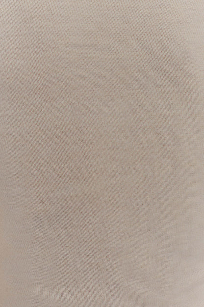 Culver Draped Twist Knit Top - Cream