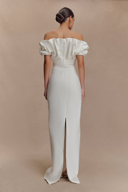Sariya Sculptural Maxi Dress - White