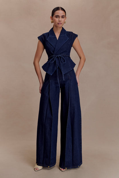 Beatrix High Rise Denim Jeans -  Indigo Blue