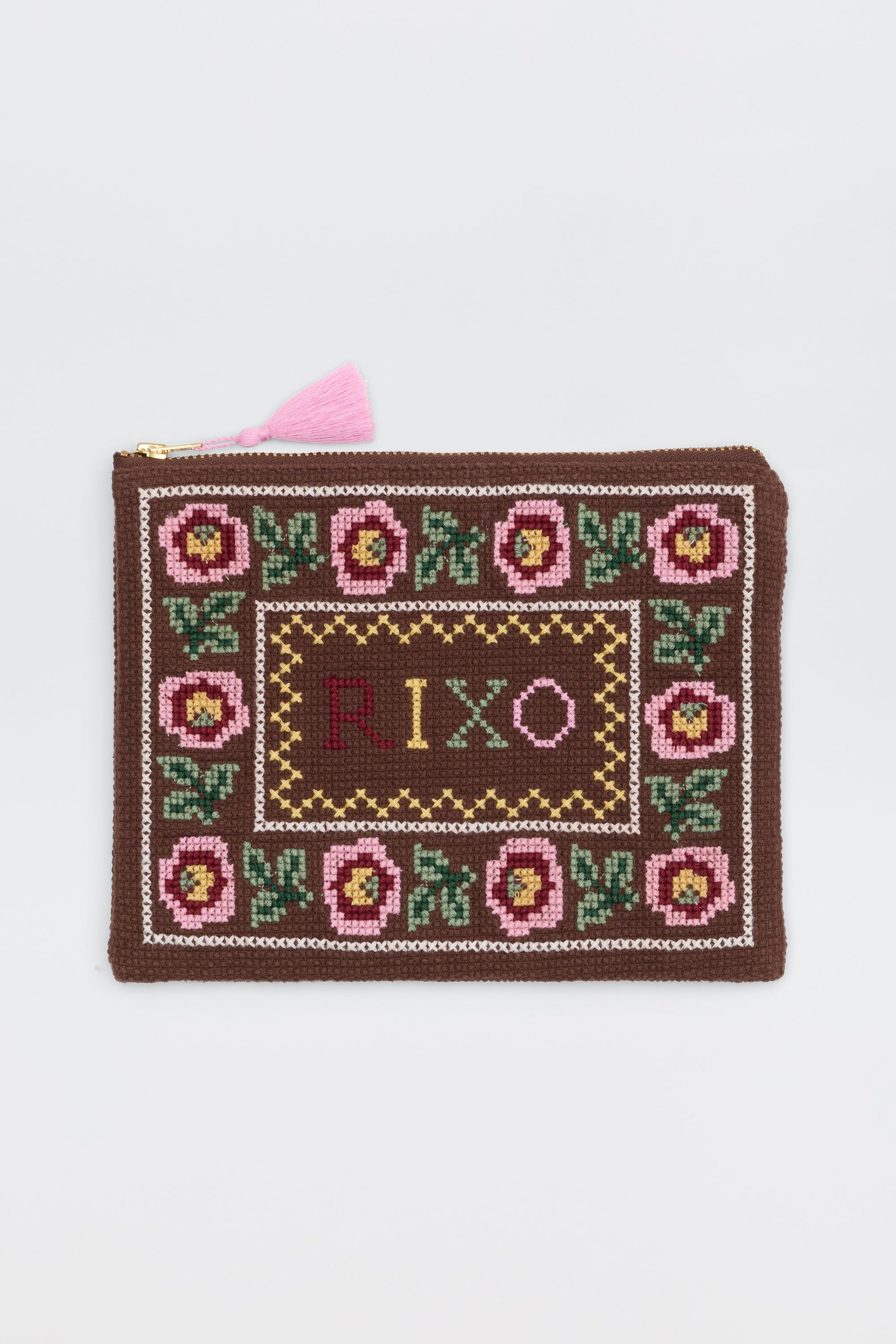 Beau  -  Rosalia Cross Stitch Embroidery Brown