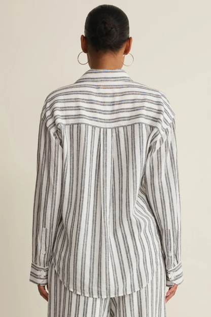 The Perfect Striped Linen Top