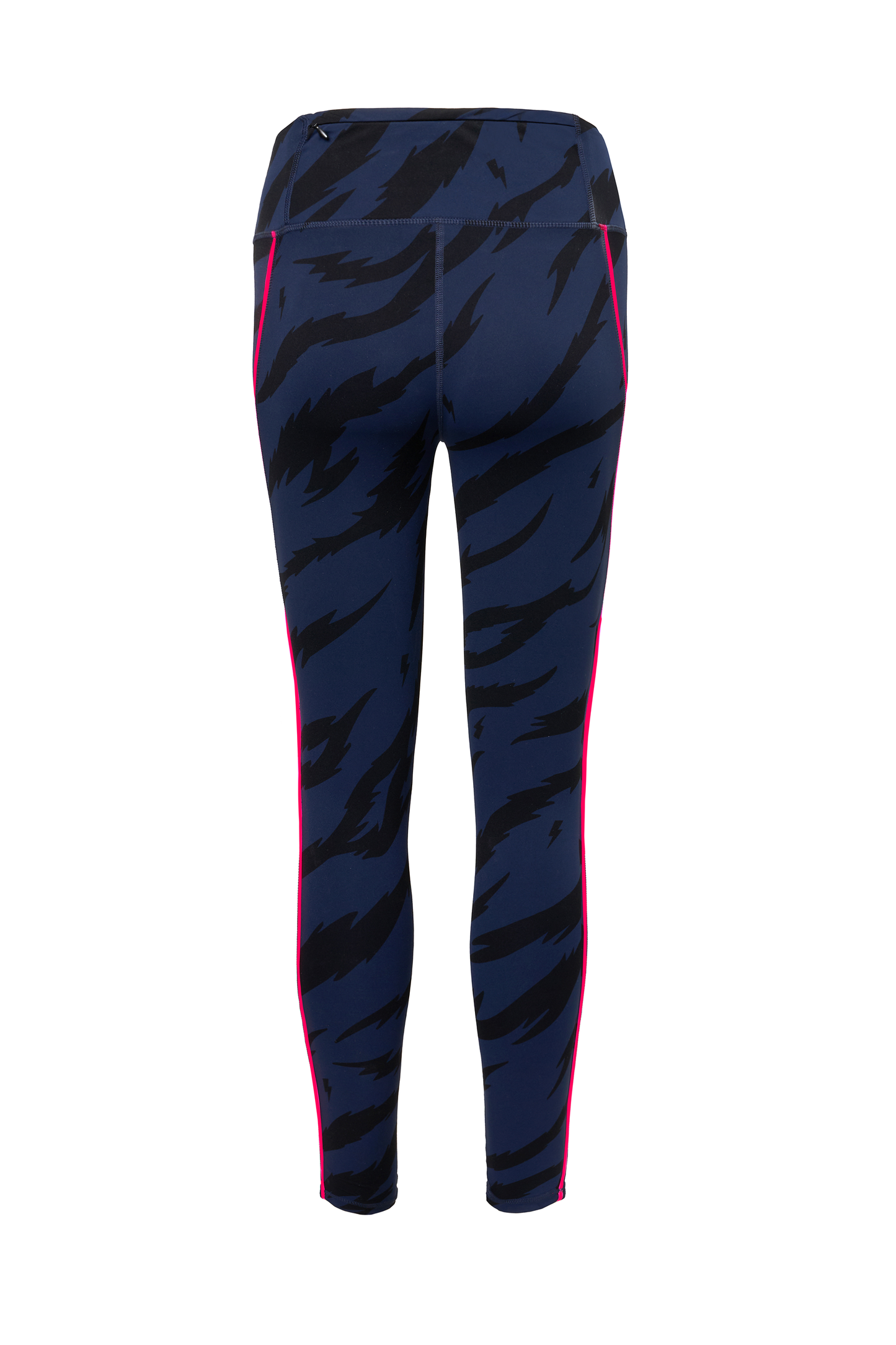 Navy with Black Graphic Tiger Print Full Length Active Leggings