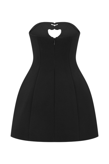 Hilda Embellished Strapless Mini Dress - Black
