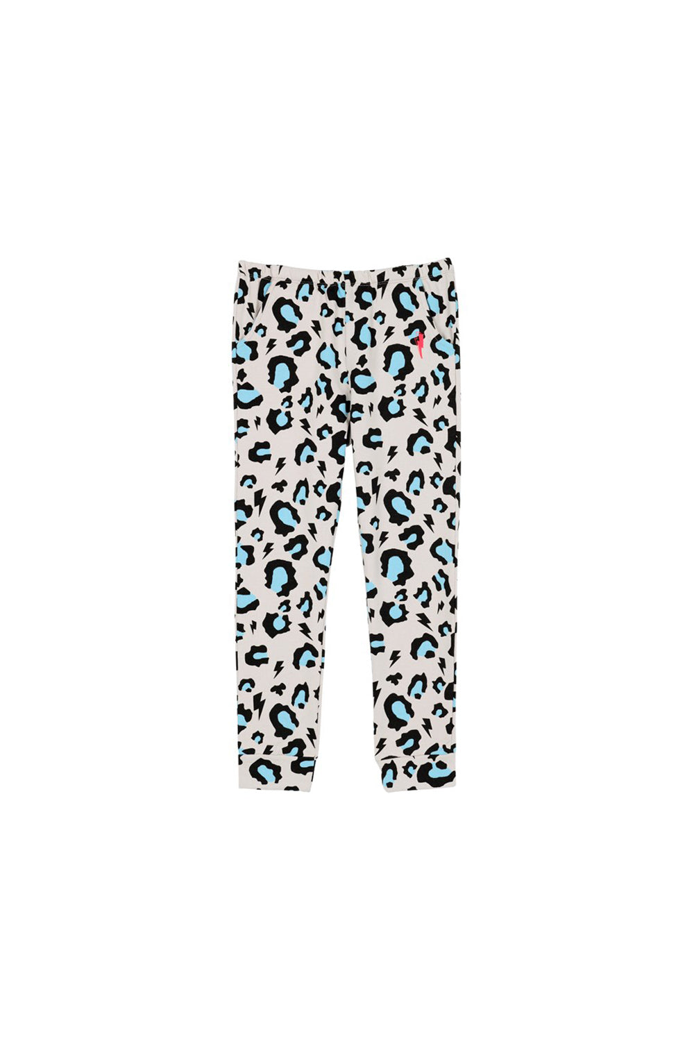 Kids Grey with Blue Snow Leopard Joggers