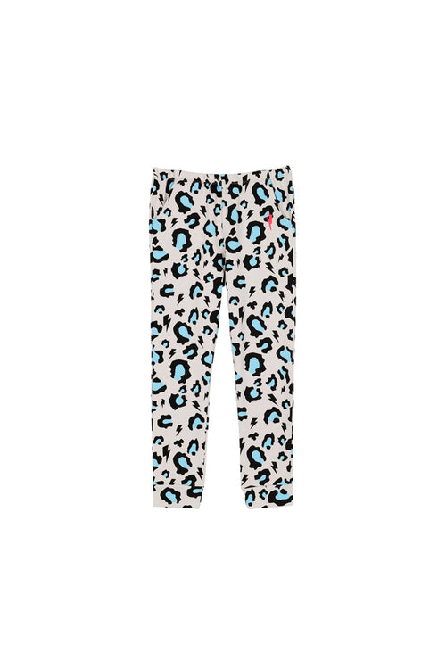 Kids Grey with Blue Snow Leopard Joggers