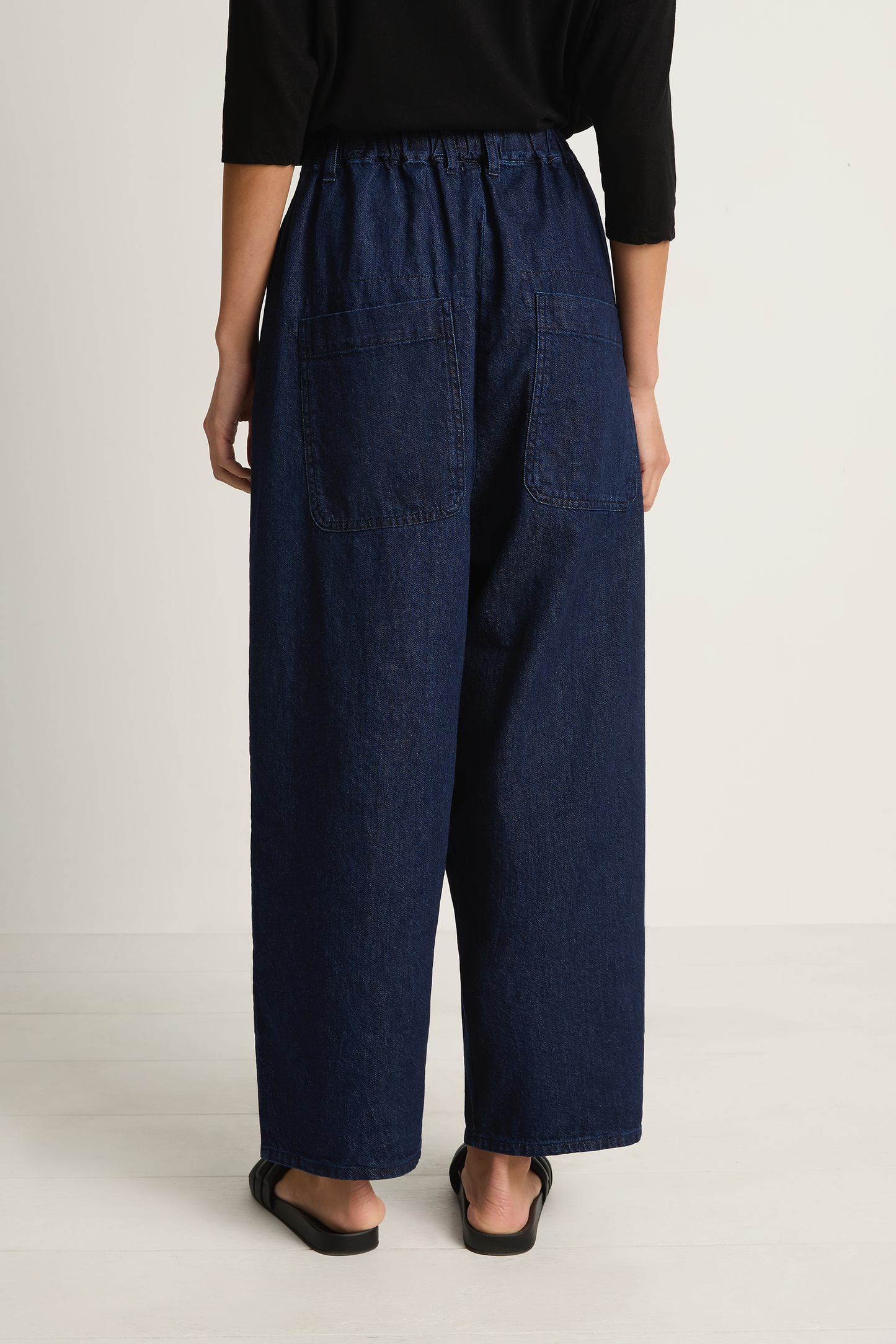 Pas De Calais Natural Denim Easy Pants - Indigo