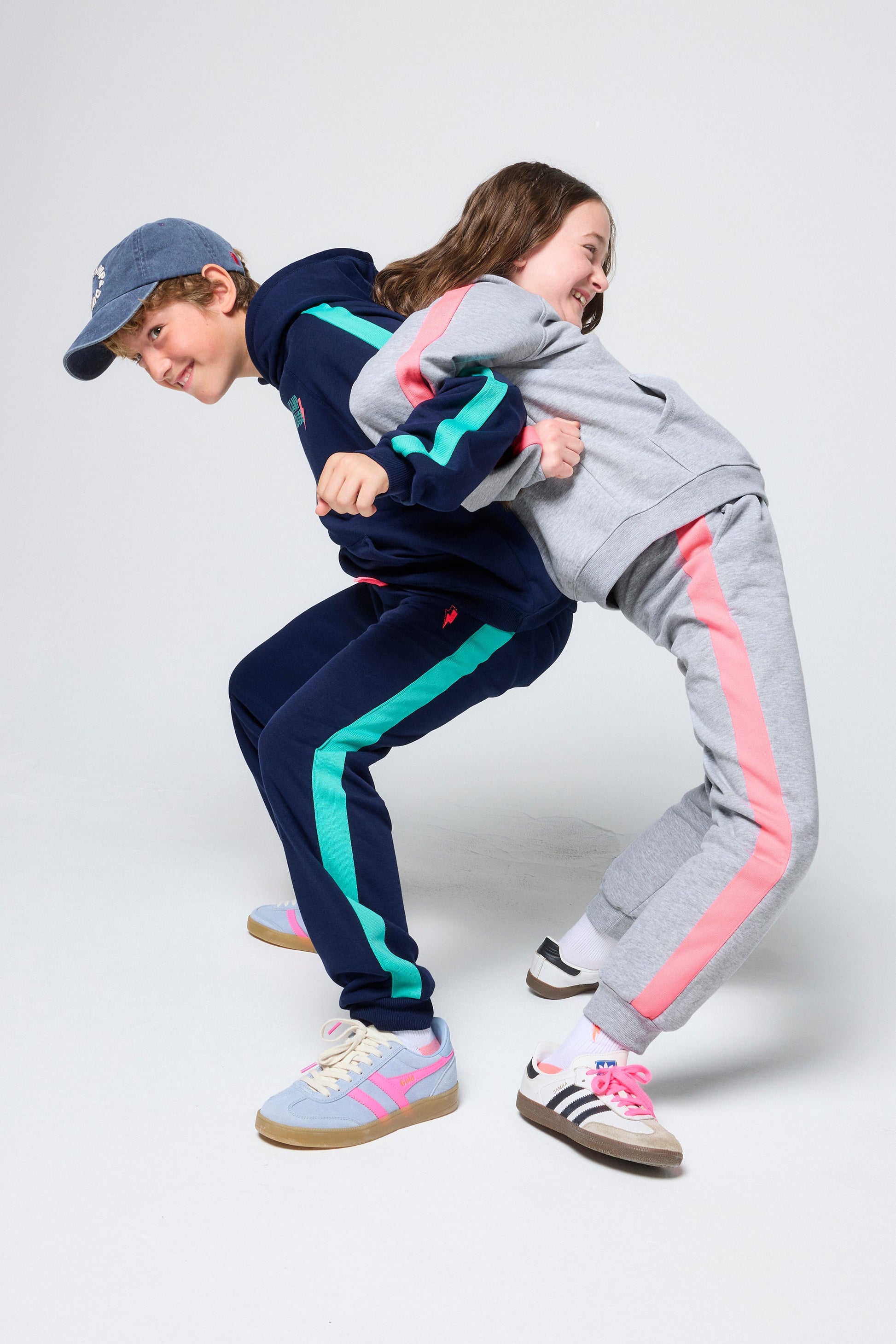 Kids Navy Colourblock Hoodie
