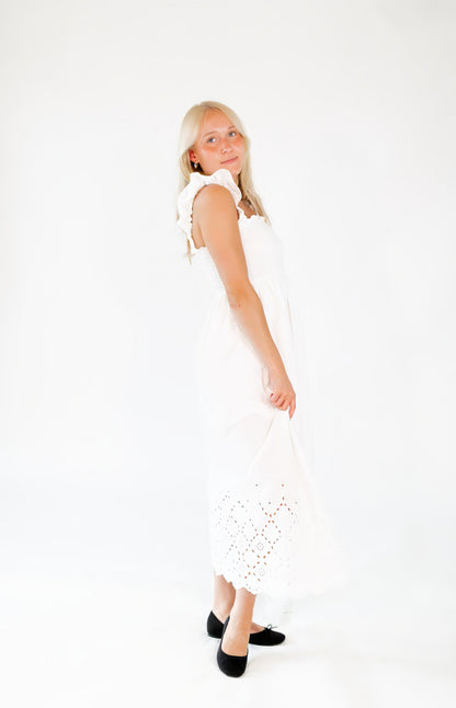 Wilma Eyelet Midi Dress