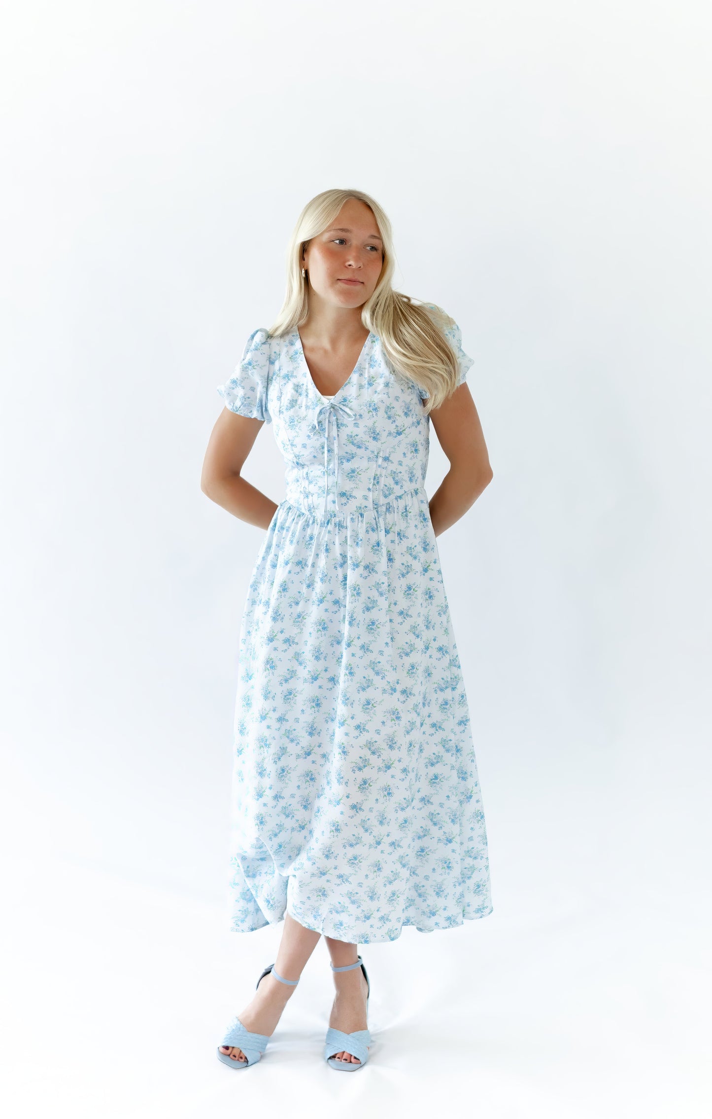 Imogen Floral Dress · Blue