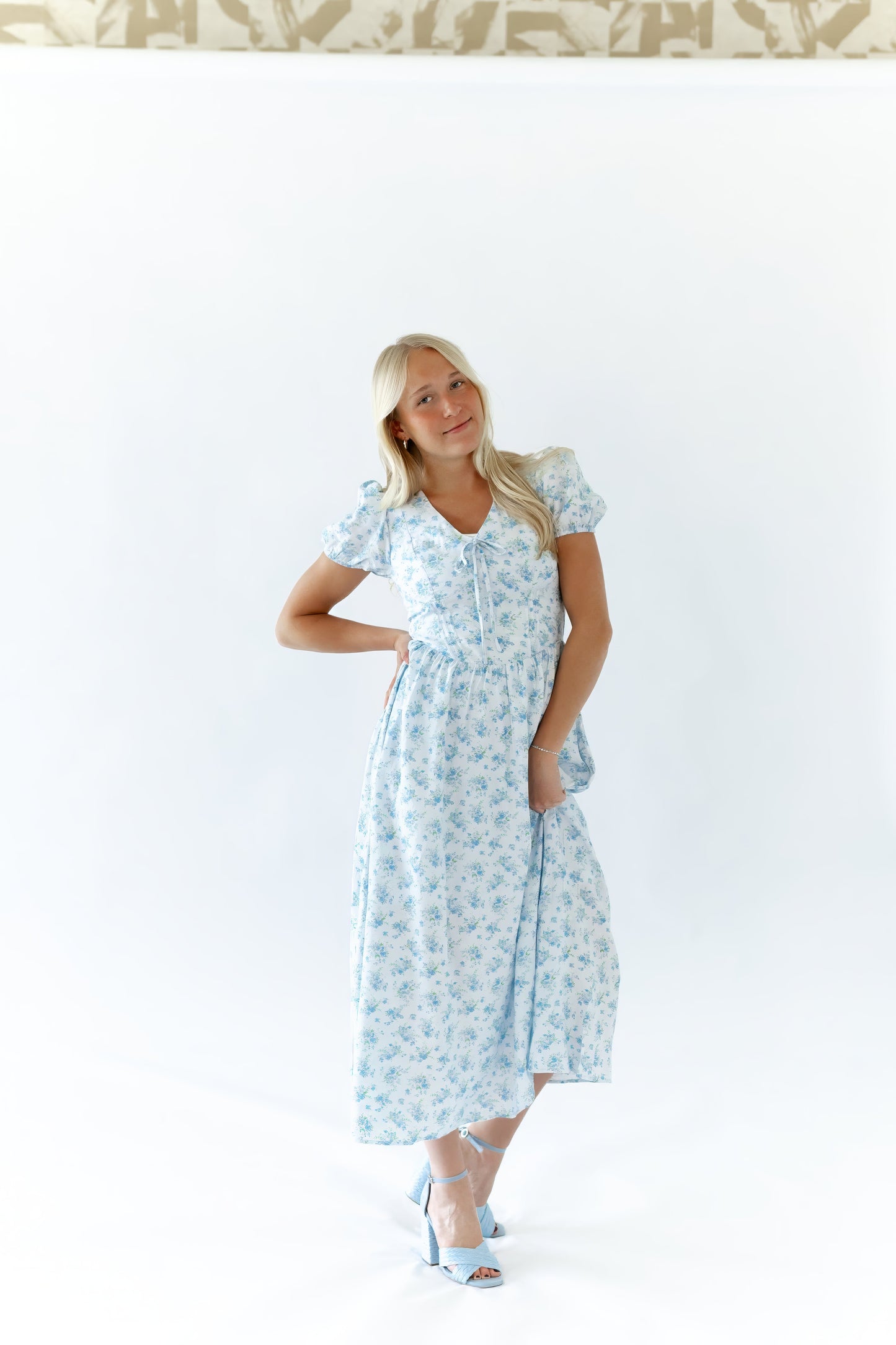 Imogen Floral Dress · Blue