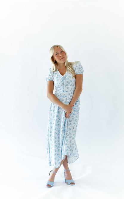 Imogen Floral Dress · Blue