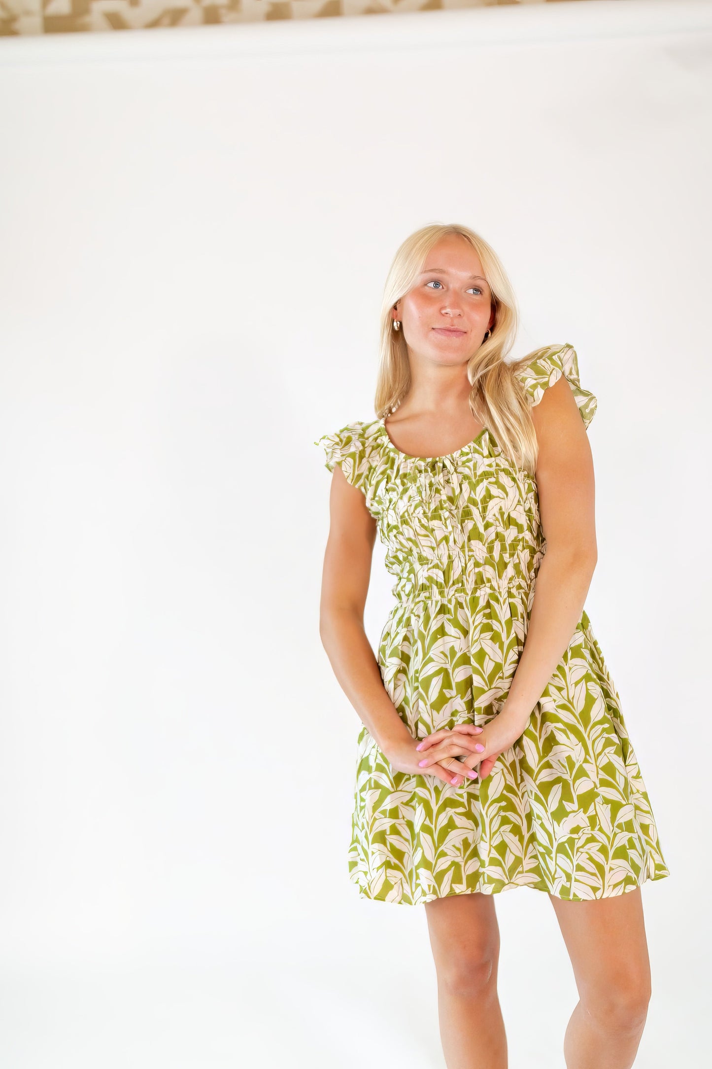 Beth Smocked Mini Dress