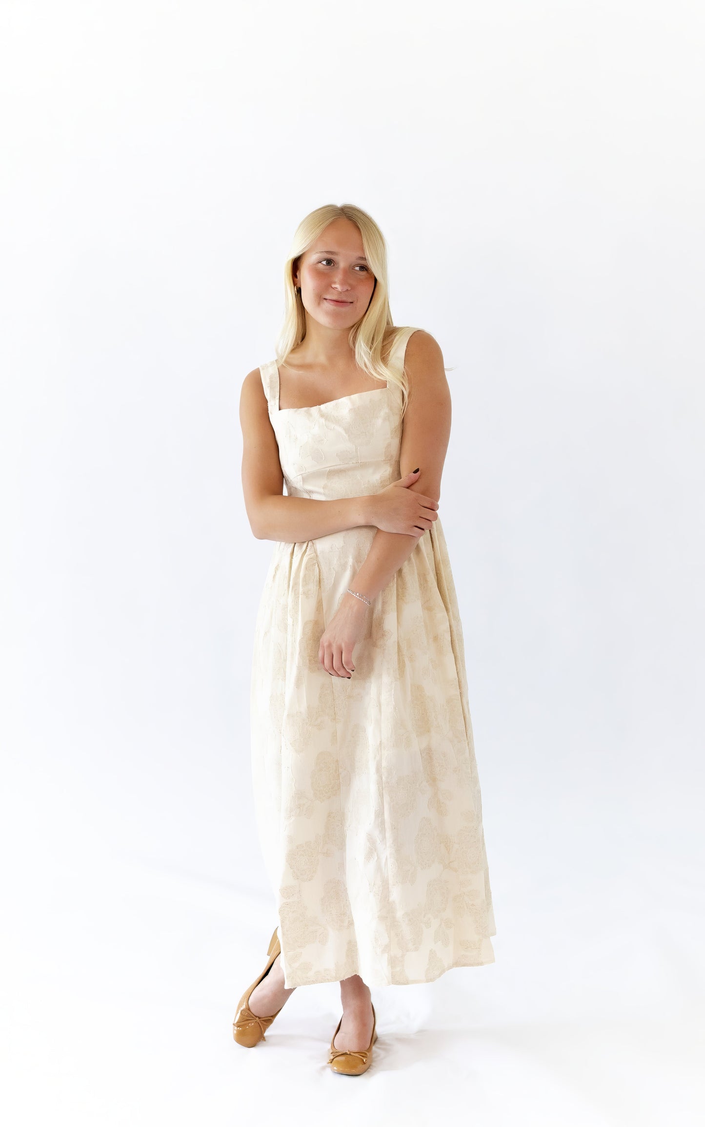 Tayna Jacquard Midi Dress
