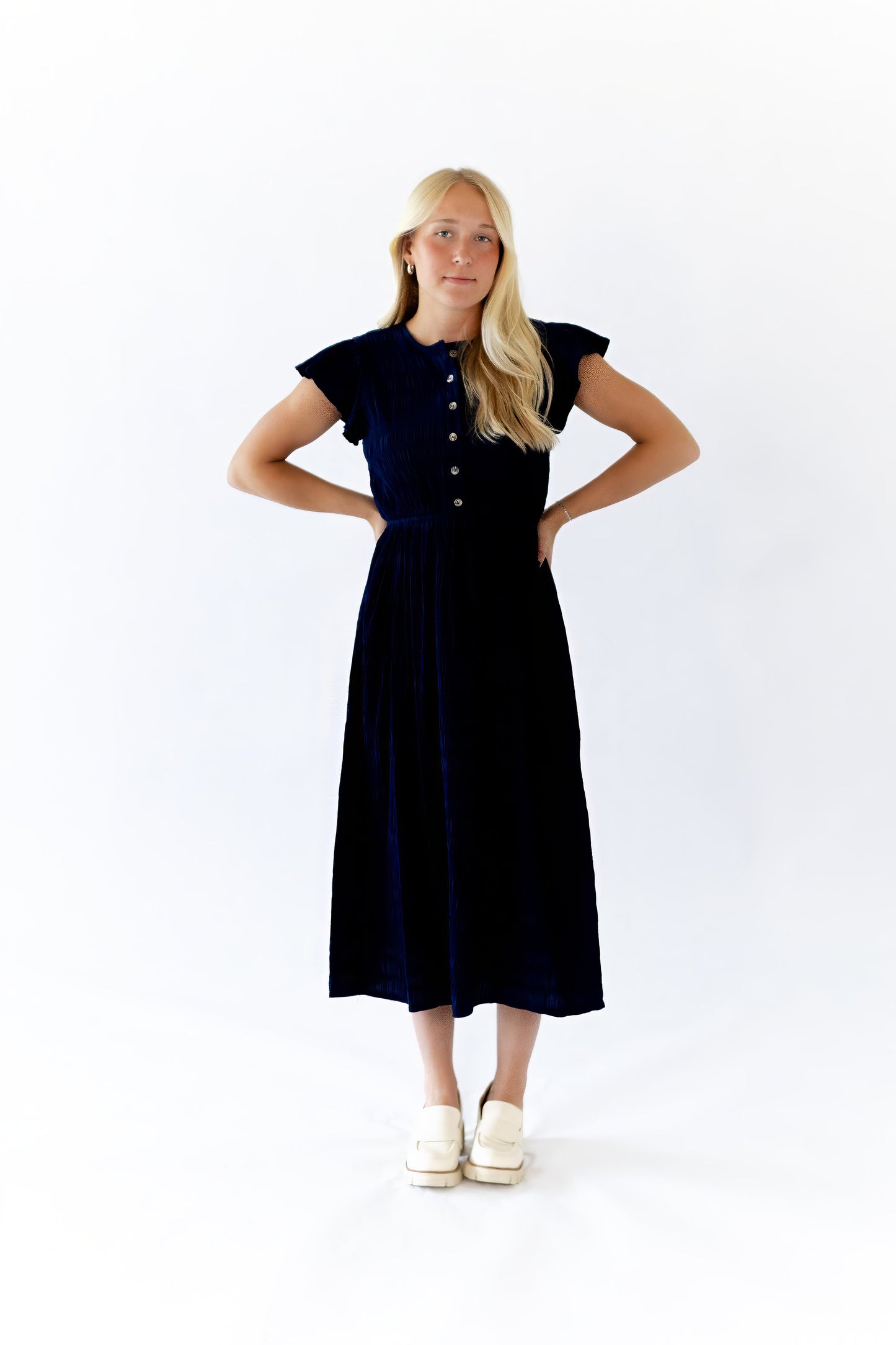 Christie Textured Midi Dress