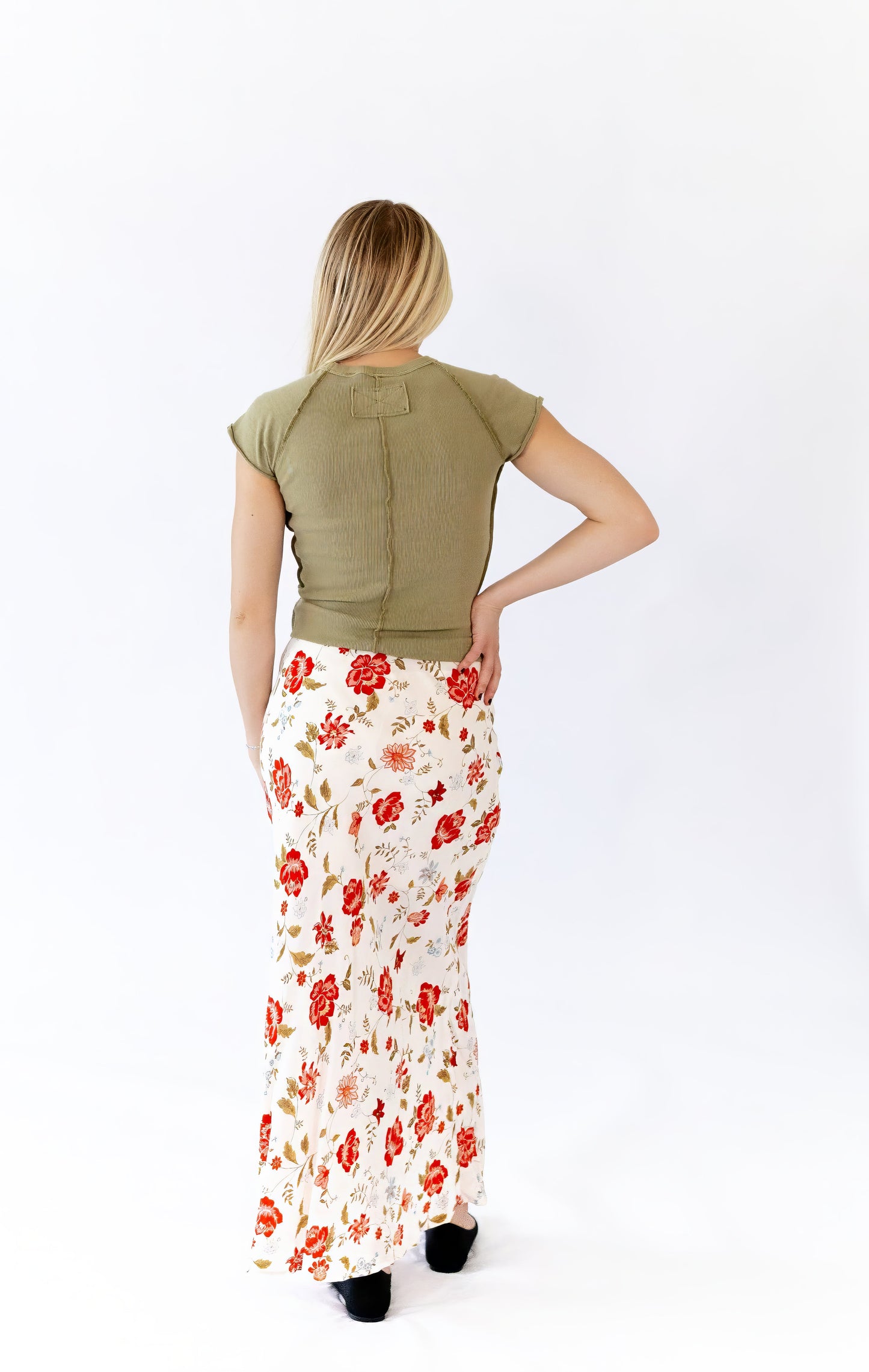 Heather Floral Maxi Skirt