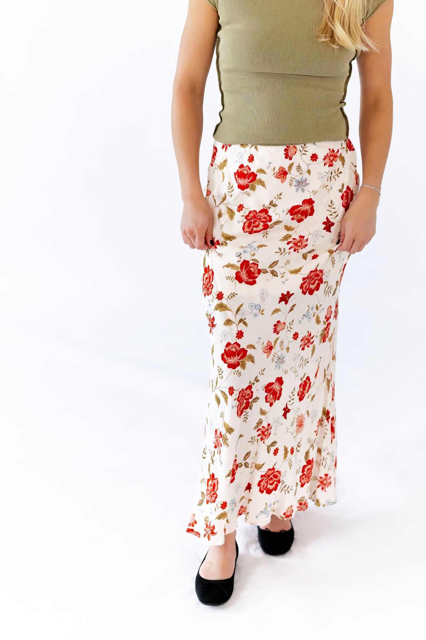 Heather Floral Maxi Skirt