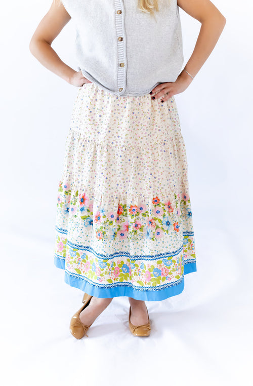 Mila Floral Midi Skirt ⭐︎ Restocked
