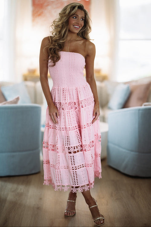 Early Evening Midi Dress - Pink