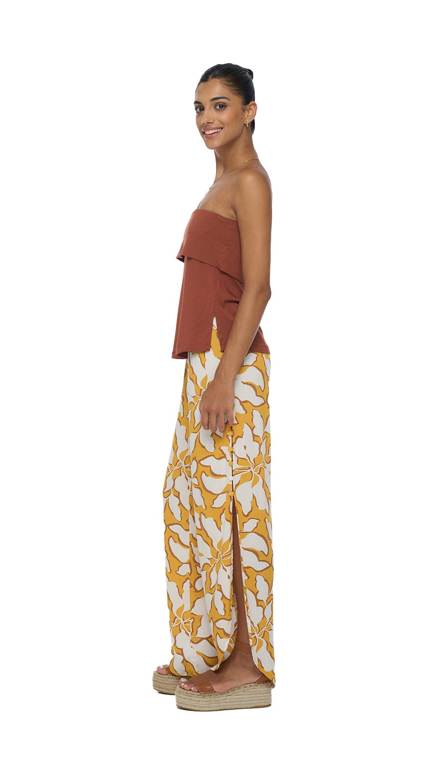 Stairway to Haven Pants - Bloomtide Amber