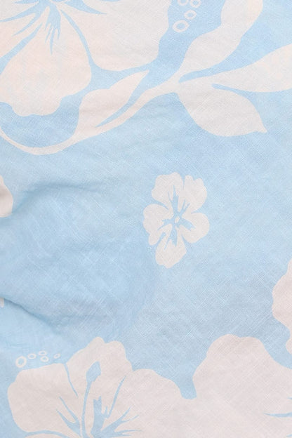 Lourdes Wide Leg Pant - Blue Hibiscus